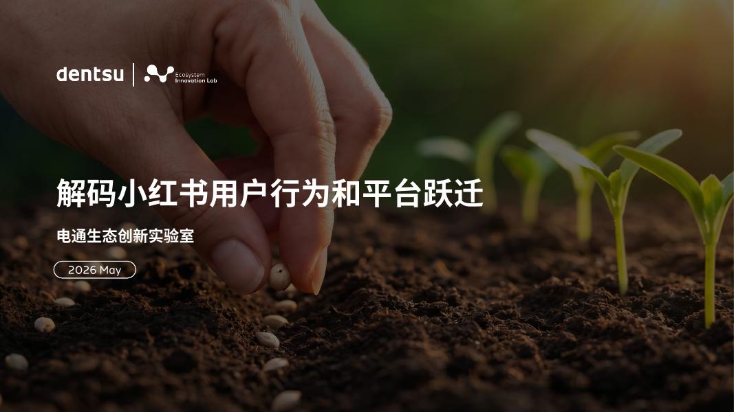 电通中国：解码小红书用户行为和平台跃迁海报