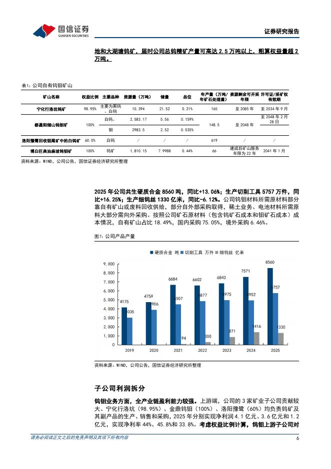 国信证券：厦门钨业（600549）-钨全产业链龙头_第6页