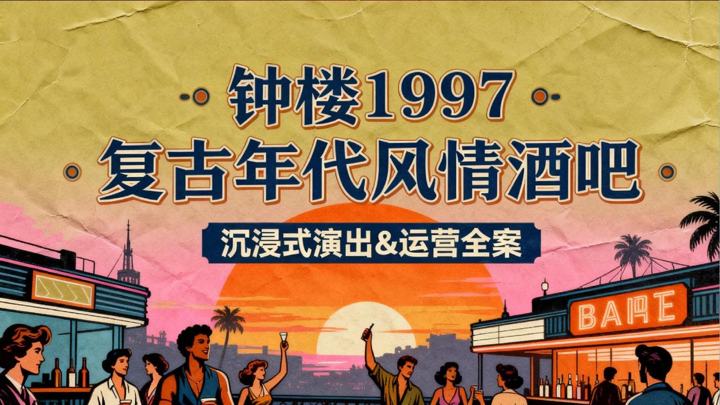 钟楼1997复古年代风情酒吧沉浸式演出+运营全案海报