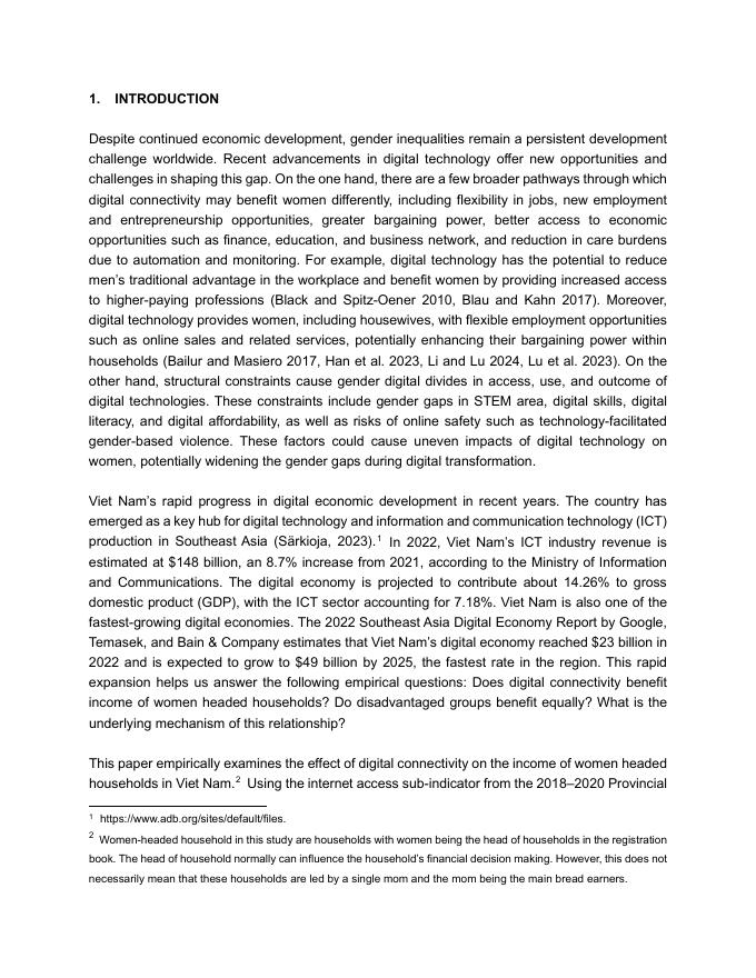 ADB亚洲开发银行：数字连接和家庭收入：来自越南女性户主家庭的证据（英文版）_第5页