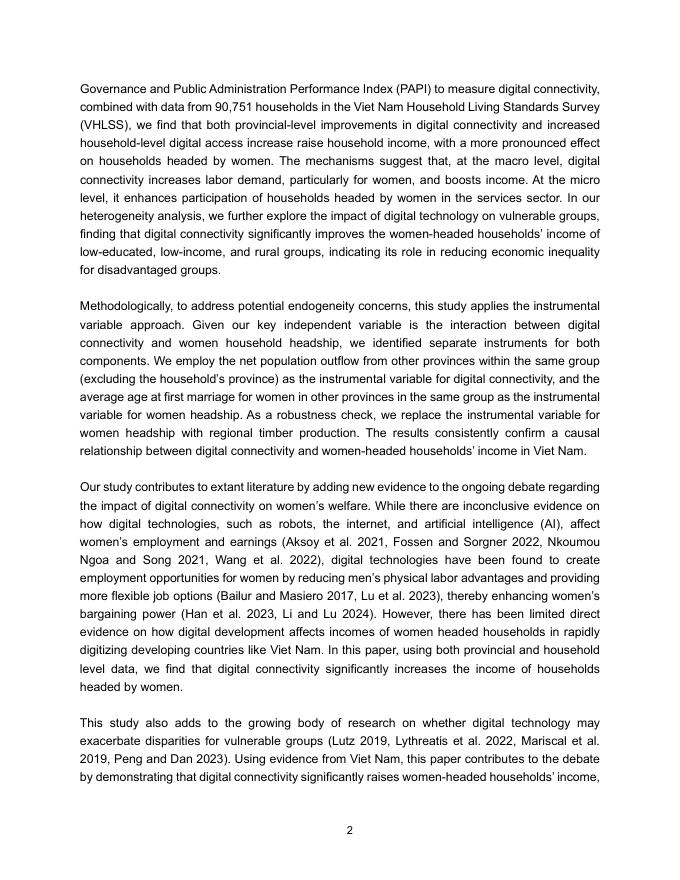 ADB亚洲开发银行：数字连接和家庭收入：来自越南女性户主家庭的证据（英文版）_第6页