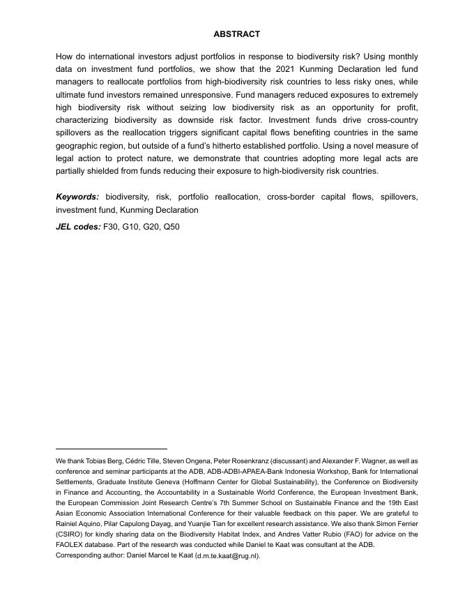 ADB亚洲开发银行：融资性质：投资基金与生物多样性风险（英文版）_第4页