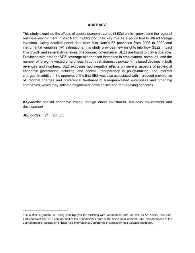 ADB亚洲开发银行：经济特区在塑造越南当地商业环境中的作用（英文版）_第4页