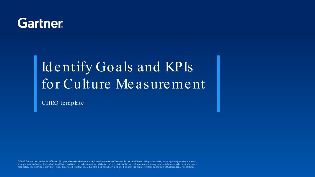 Gartner：2026年CHRO专甩企业文化衡目标与KPl设定指南报告（英文版）海报