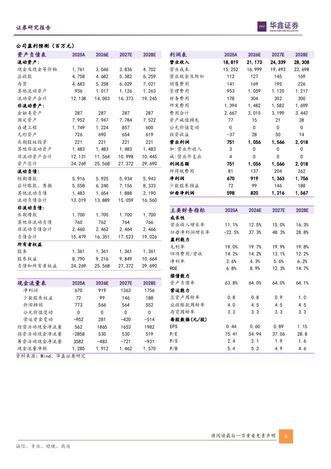 华鑫证券：长盈精密（300115）-公司动态研究报告：精密制造全球龙头，全面拥抱新兴产业_第6页