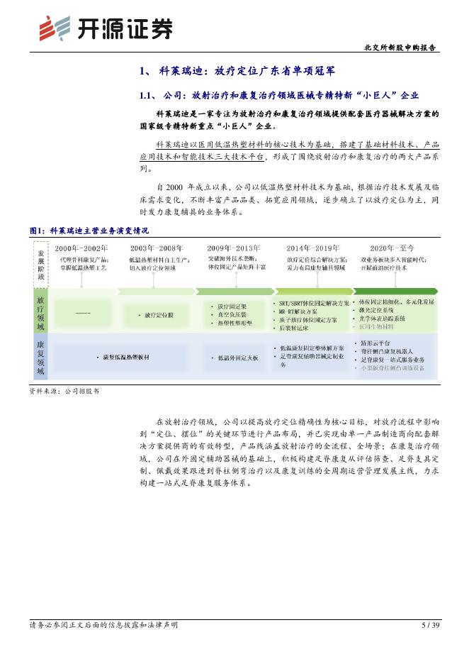 开源证券：科莱瑞迪（920072）-北交所新股申购报告：放疗定位专精特新“小巨人”，市占率国内第一、全球第三_第5页