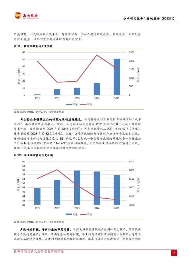西南证券：骆驼股份（601311）-铅酸主业稳健、低压锂电高增，双循环构筑长期壁垒_第9页