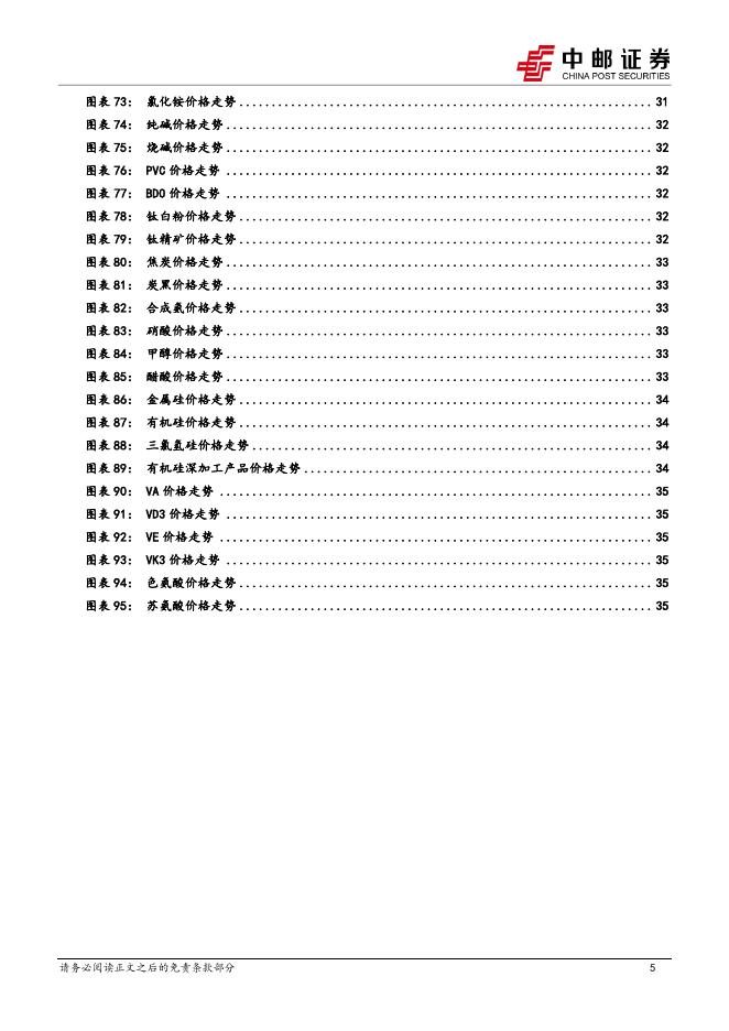 中邮证券：化工行业周报：27年制冷剂配额总体维稳，制冷剂、硫磺、高含氢硅油价格涨幅居前_第5页