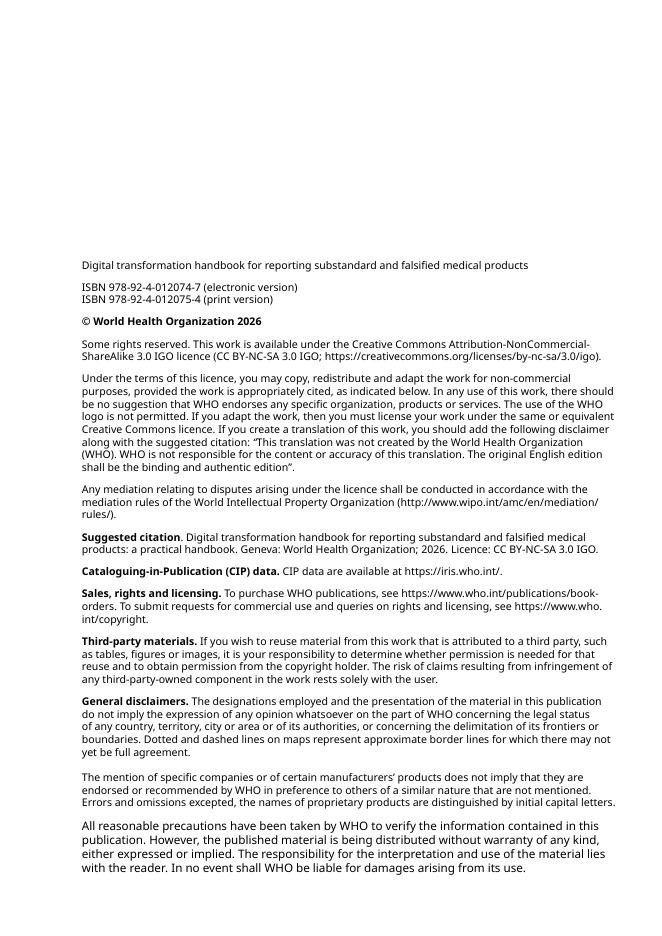 WHO世界卫生组织：2026年数字转型手册：报告劣质和伪造的医疗产品（英文版）_第4页