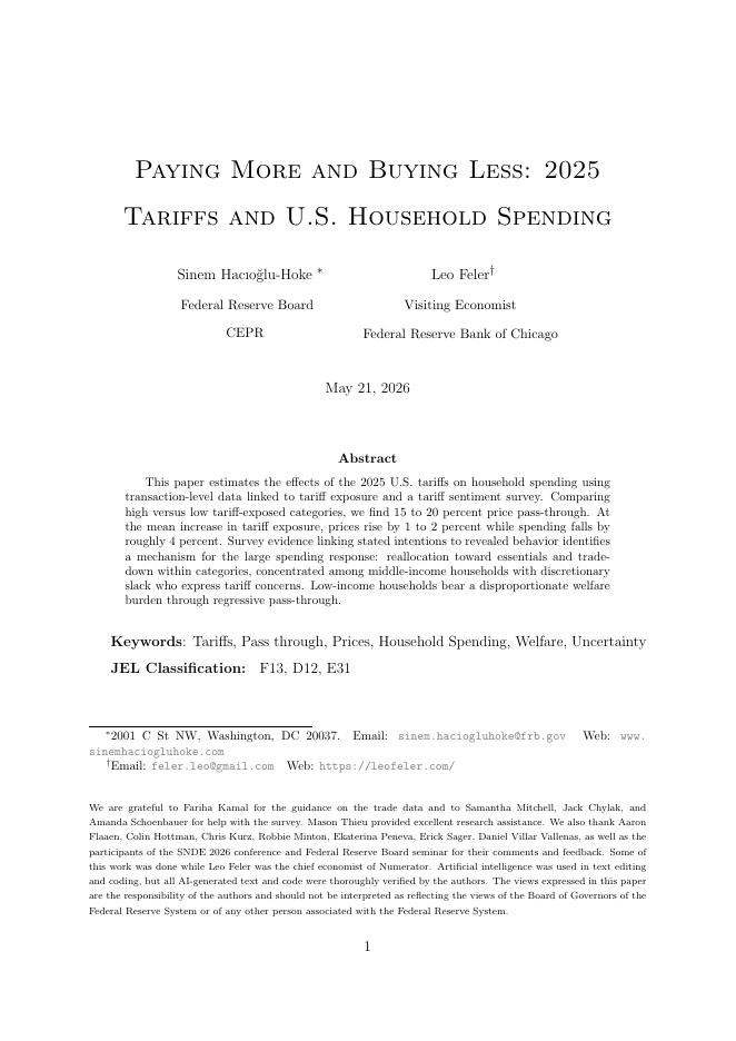 美联储：多花钱少买：2025年关税和美国家庭支出（英文版）_第2页