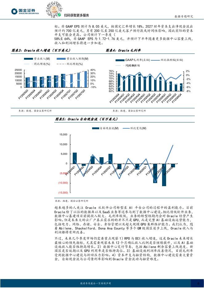 国金证券：AI周观察：ClaudeFable5发布后被禁，Oracle正面临毛利率下滑_第6页