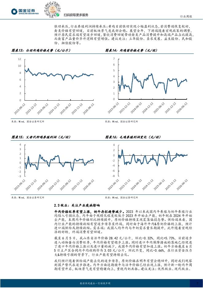 国金证券：农林牧渔行业周报：猪价持续磨底，原奶供需好转_第7页