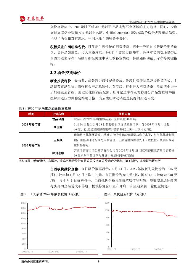 东莞证券：食品饮料行业2026年中期投资策略：积雪消融，春山在望_第9页