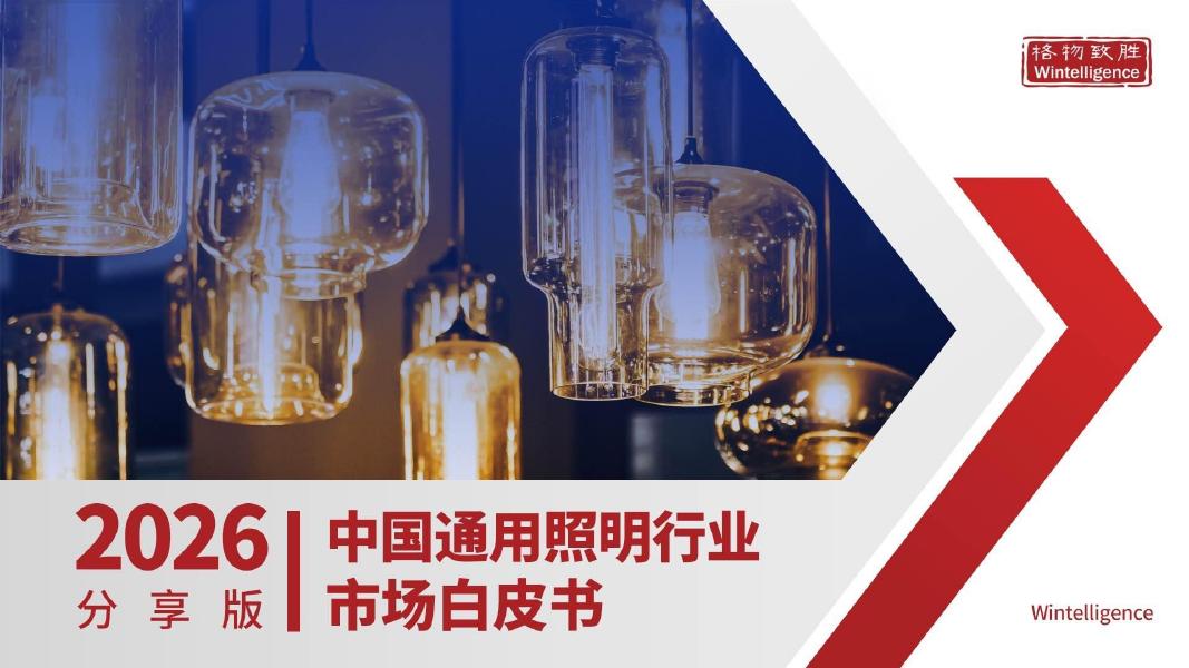 格物致胜：2026年中国通用照明市场白皮书海报