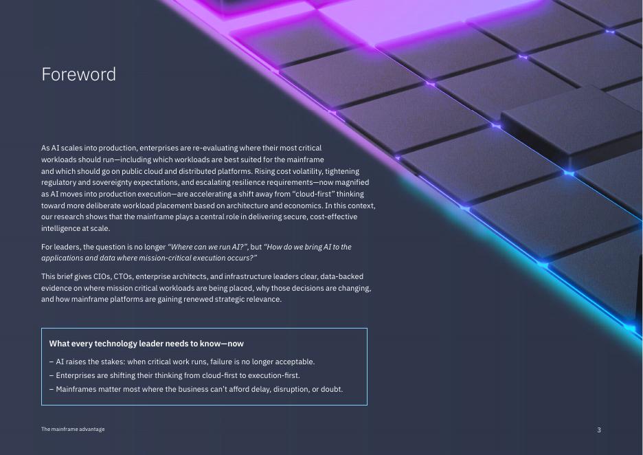 IBM：2026大型机核心优势洞察报告：AI 时代关键业务系统的负载部署与运行决策_第3页