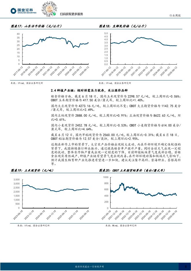 国金证券：农林牧渔行业周报：端午猪价拉升有限，看好奶价平稳回升_第8页