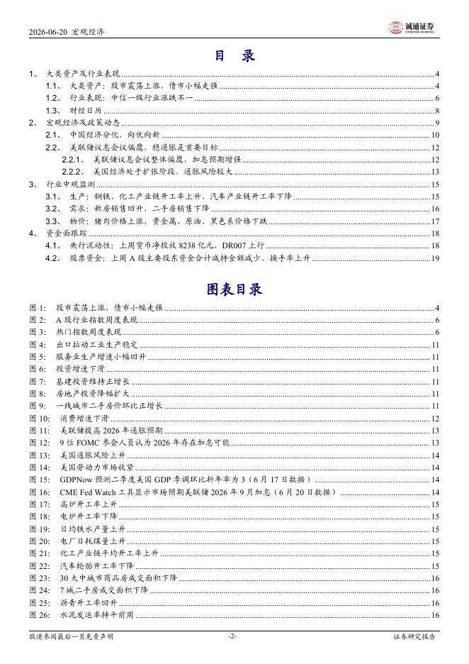 诚通证券：宏观与大类资产周报：美伊签署停战备忘录，美联储议息会议偏鹰-260622_第2页