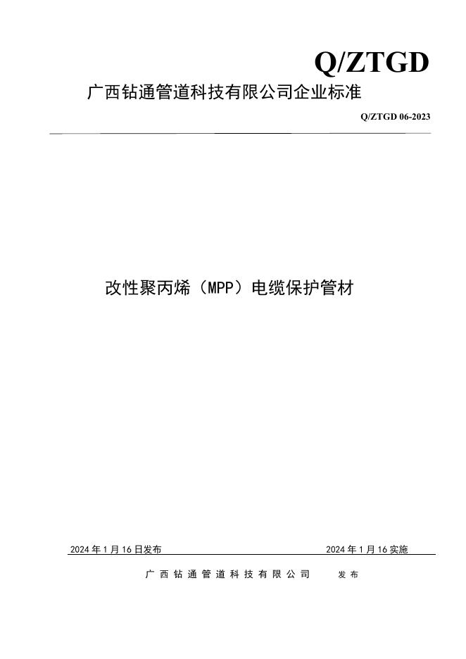 Q/ZTGD 06-2023 标准预览
