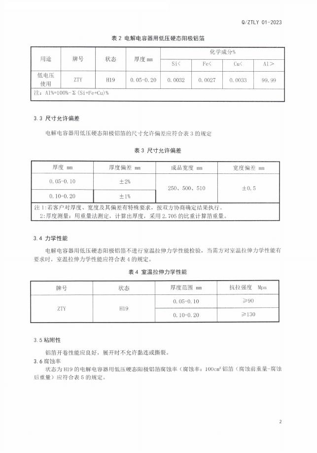 Q/ZTLY 01-2023 标准预览