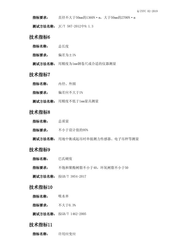 Q/ZYFC 02-2019 标准预览