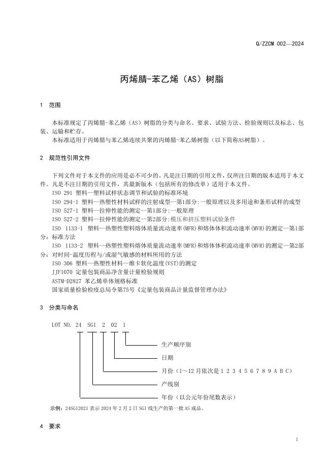 Q/ZZCM 002-2024 标准预览