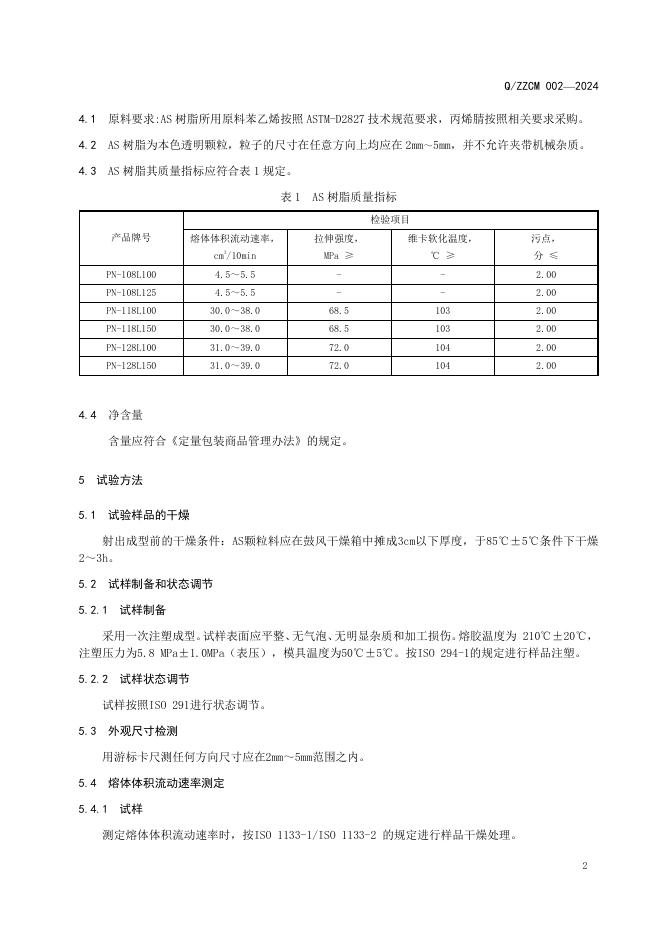 Q/ZZCM 002-2024 标准预览