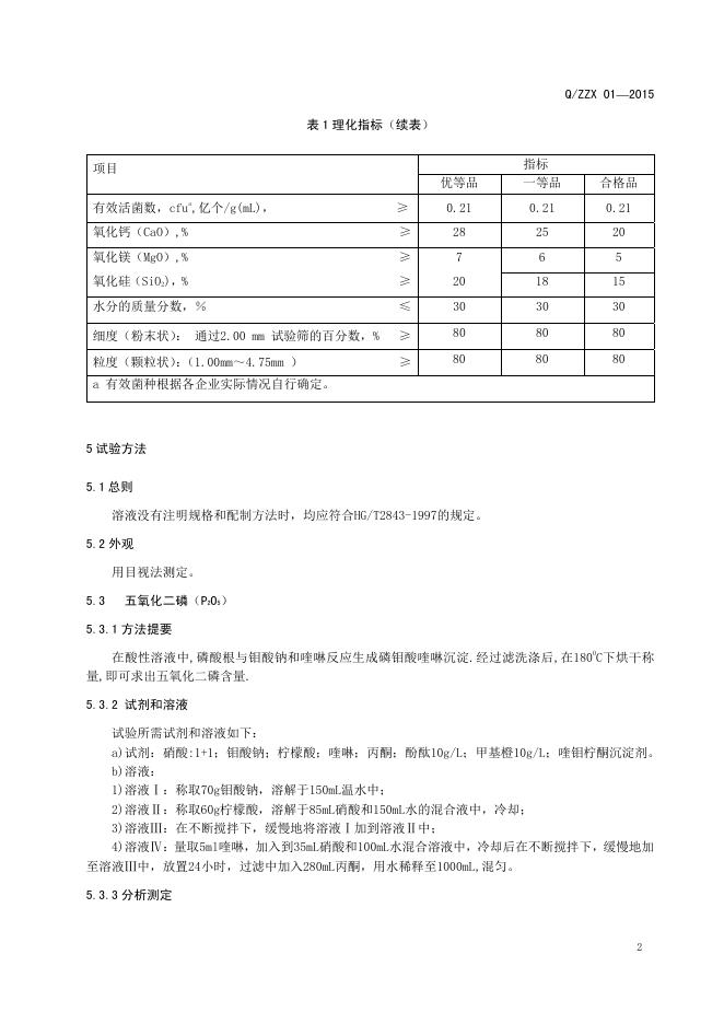 Q/ZZX 01-2015 标准预览