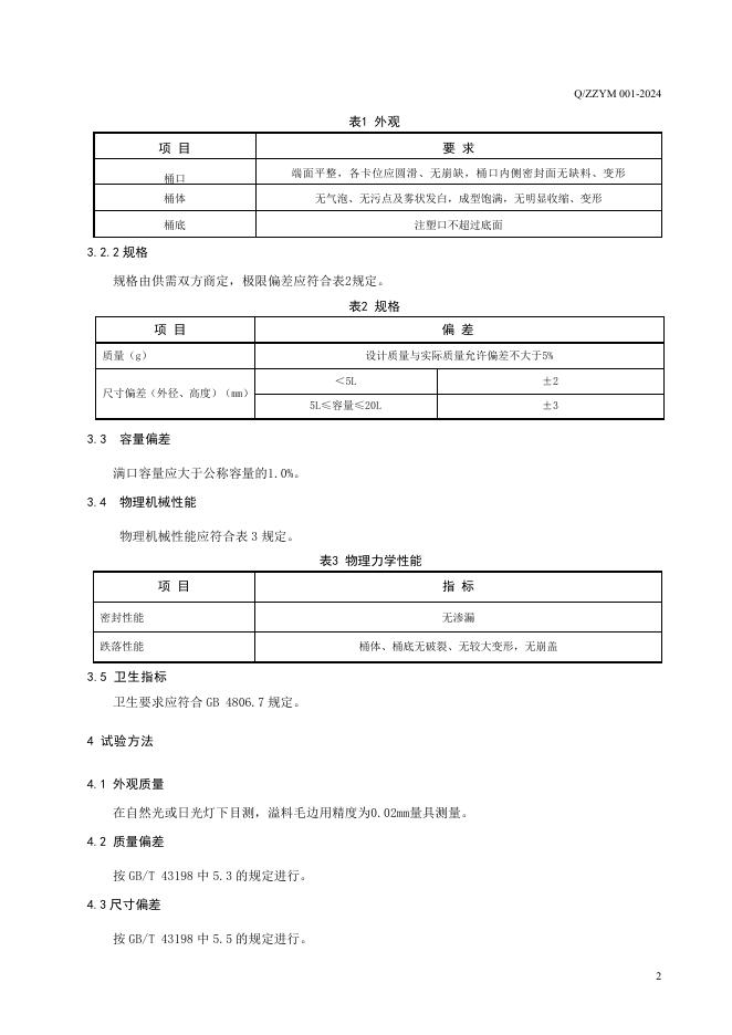 Q/ZZYM 001-2024 标准预览