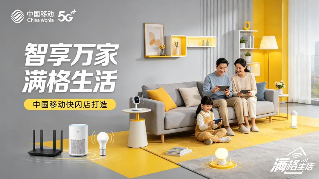 中国移动快闪店打造“智享万家 满格生活”方案海报