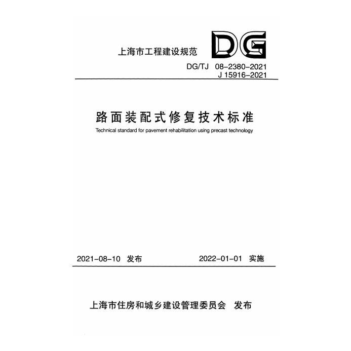 DG/TJ 08-2380-2021 标准预览