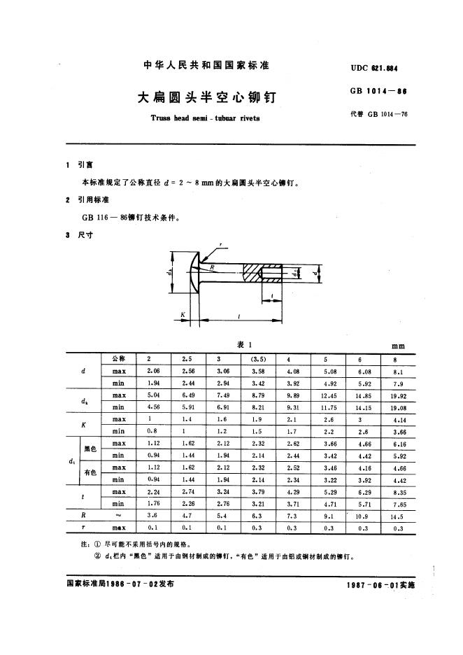 GB/T 1014-1986 标准预览