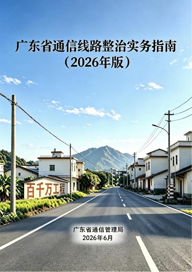 广东省通信管理局：广东省通信线路整治实务指南（2026年版）海报