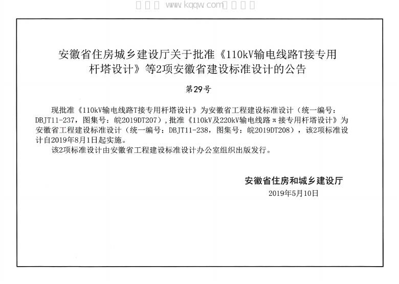 皖2019DT207 标准预览