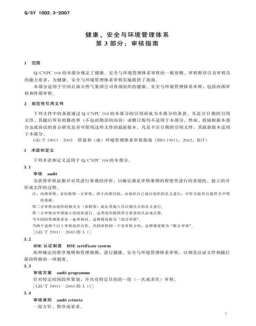 Q/SY 1002.3-2007 标准预览