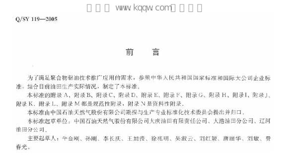 Q/SY 119-2005 标准预览