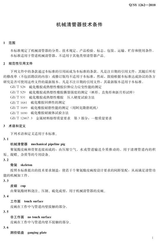 Q/SY 1262-2010 标准预览