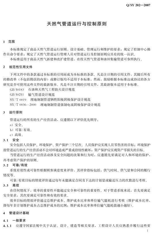 Q/SY 202-2007 标准预览