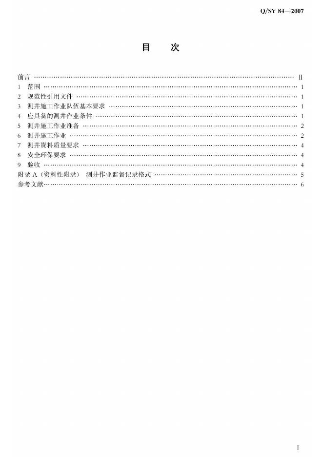 Q/SY 84-2007 标准预览