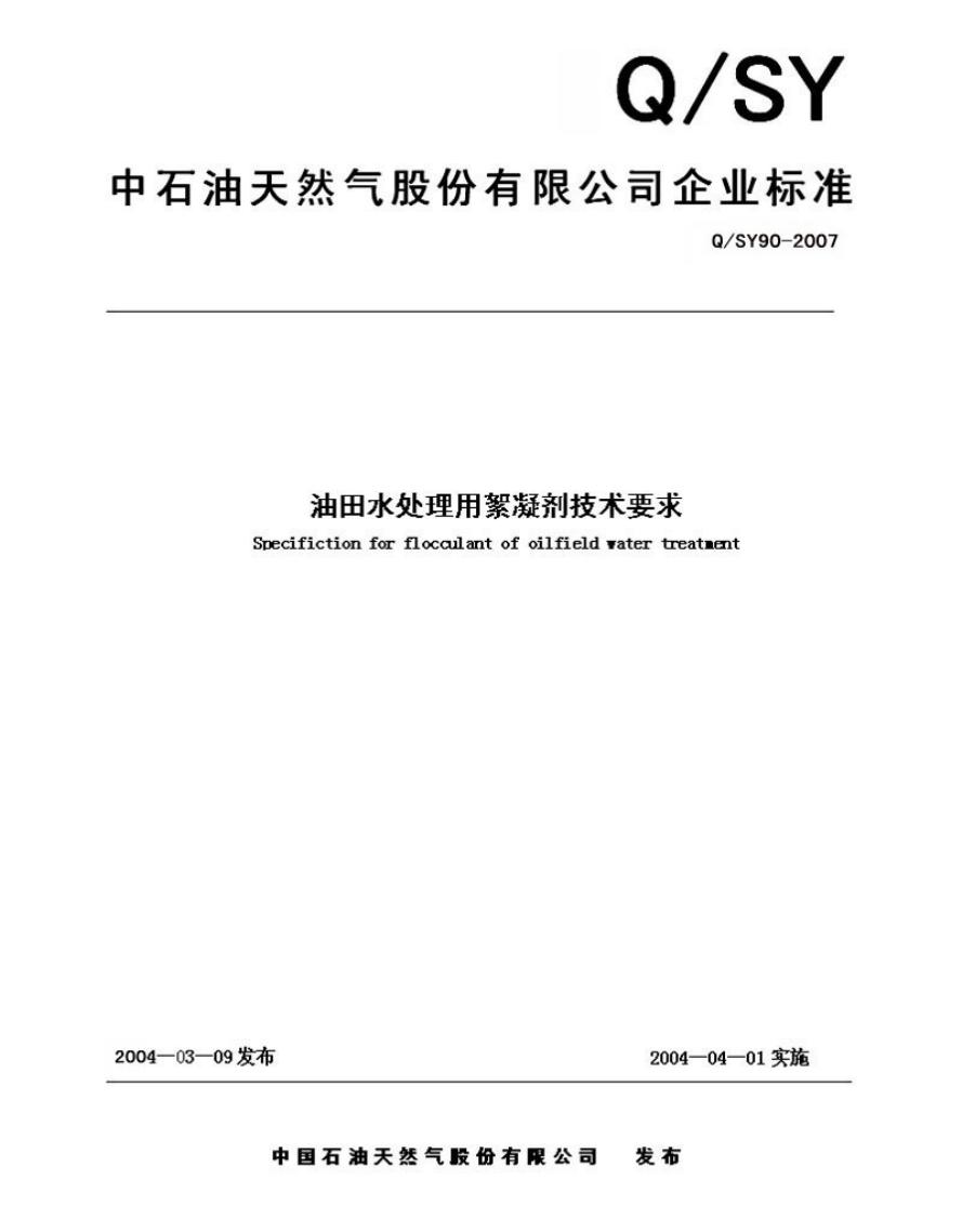 Q/SY 90-2007 标准预览