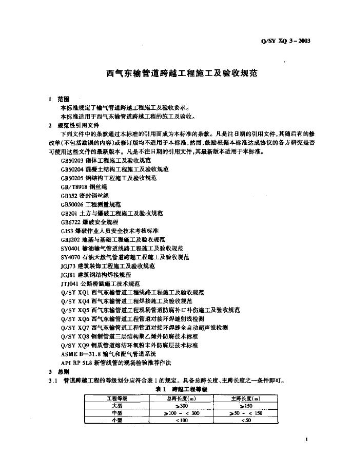Q/SY XQ3-2003 标准预览