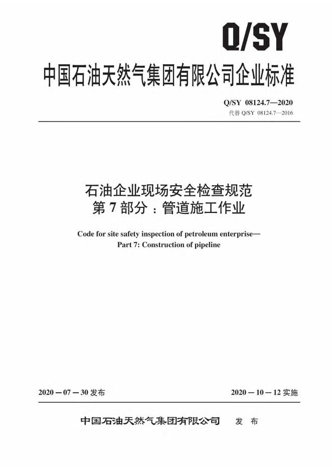 Q/SY 08124.7-2020 标准预览