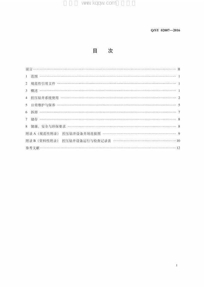 Q/SY 02007-2016 标准预览