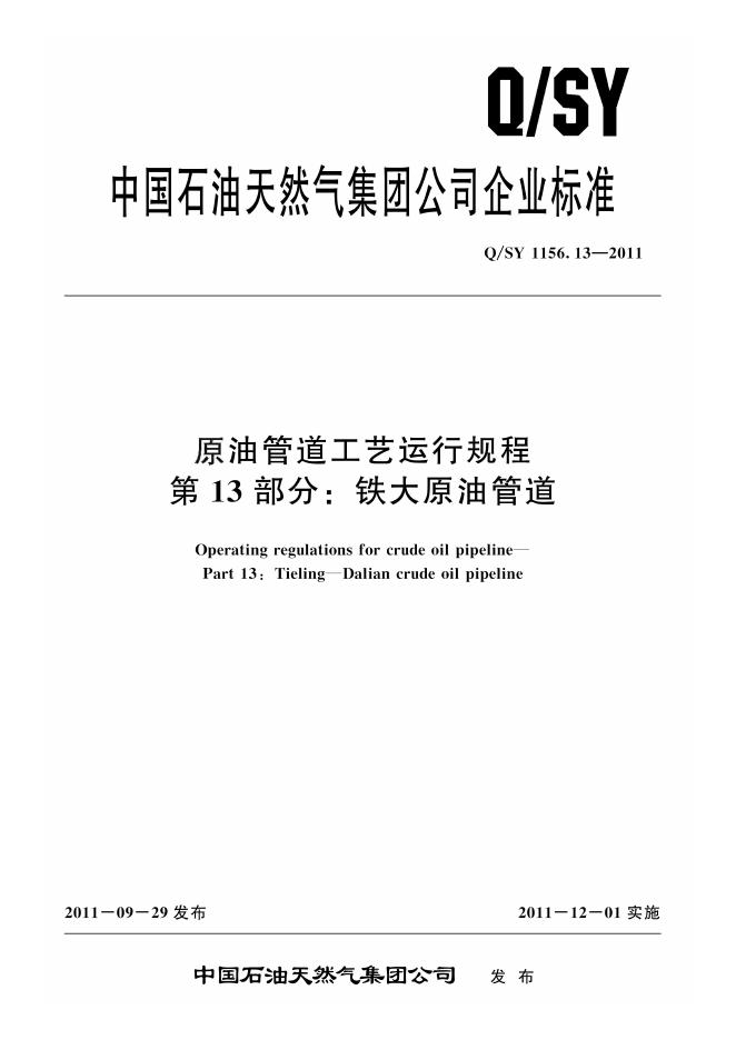 Q/SY 1156.13-2011 标准预览