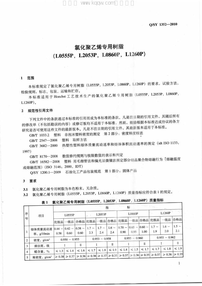 Q/SY 1352-2010 标准预览