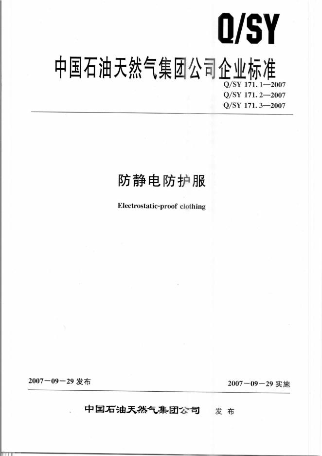 Q/SY 171.1~3-2007 标准预览