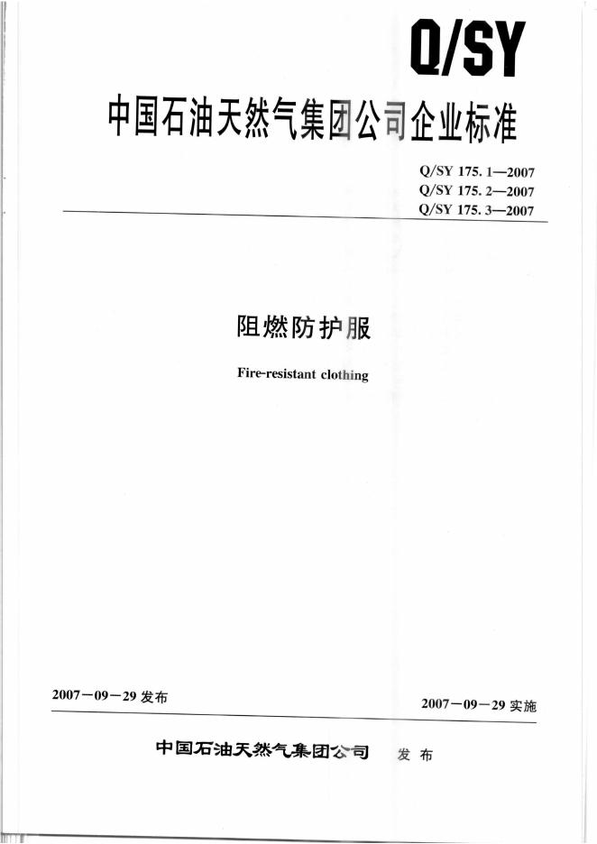 Q/SY 175.1~3-2007 标准预览