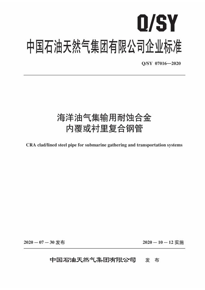 Q/SY 07016-2020 标准预览