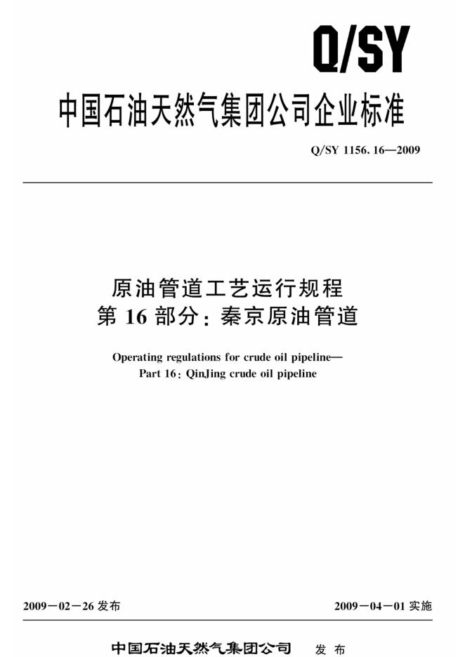 Q/SY 1156.16-2009 标准预览