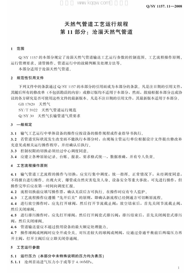 Q/SY 1157.11-2008 标准预览