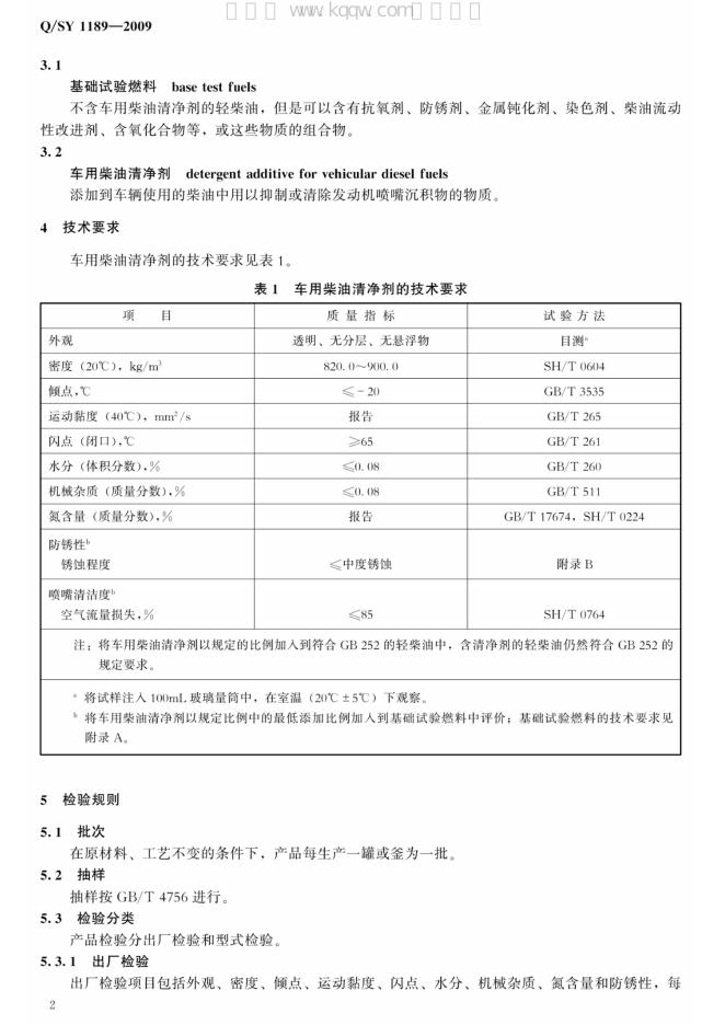 Q/SY 1189-2009 标准预览